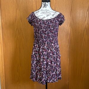 Express Purple Floral Mini Dress